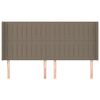 vidaXL T&ecirc;te de lit avec oreilles Taupe 183x16x118/128 cm Tissu