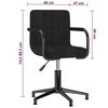 vidaXL Chaises pivotantes &agrave; manger lot de 2 noir velours