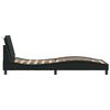 vidaXL Cadre de lit sans matelas Zadar noir 90x200 cm similicuir