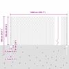vidaXL Cl&ocirc;ture avec poteau Gris 1 x 10 m Acier et PVC