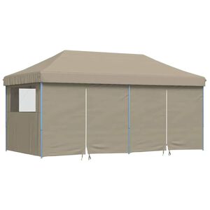 vidaXL Tente de f&ecirc;te pop-up 580 x 292 x 315 cm Taupe Tissu Oxford