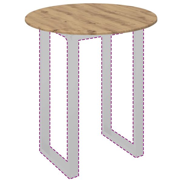 vidaXL Plateau de table ch&ecirc;ne artisanal 80 x 80 x 1,5 cm