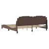 vidaXL Cadre de lit Viana avec LED sans matelas marron 200x200 cm
