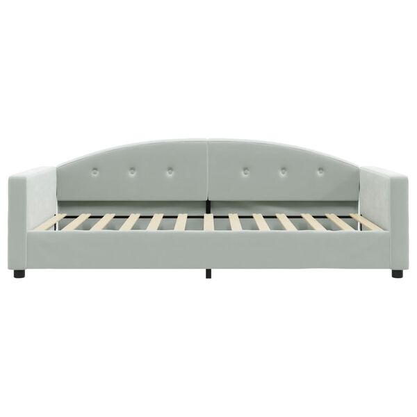 vidaXL Lit de repos sans matelas gris clair 100x200 cm velours