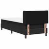 vidaXL Lit &agrave; ressorts avec matelas Noir 200 x 80 cm Polyester