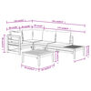 vidaXL Salon de jardin 4 pcs avec coussins blanc cr&egrave;me Bois d'acacia