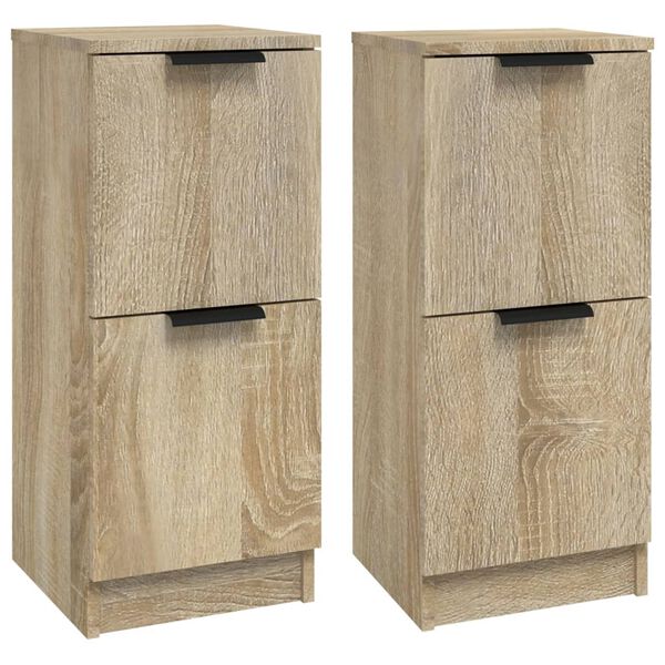 vidaXL Buffets 2 pcs Ch&ecirc;ne Sonoma 30x30x70 cm Bois d'ing&eacute;nierie