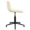 vidaXL Chaise pivotante de salle &agrave; manger Cr&egrave;me Velours