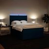 vidaXL Sommier &agrave; lattes de lit et matelas bleu 140x200 cm velours