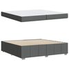 vidaXL Cadre de lit avec matelas Gris fonc&eacute; 200 x 200 cm tissu
