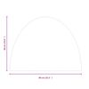 vidaXL Plaque de verre de chemin&eacute;e Demi-rond 800x600 mm