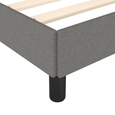 vidaXL Cadre de lit sans matelas gris foncé 180x200 cm tissu