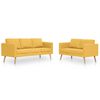 vidaXL Ensemble de canap&eacute; 2 pcs tissu jaune