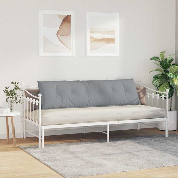 vidaXL Coussin de Dos Gris clair 180 x 19 x 50 cm tissu