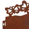vidaXL Bordures de pelouse 10 pcs Rouill&eacute; 103 x 0,05 x 22 cm