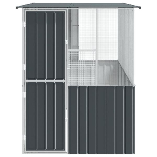 vidaXL Cage pour oiseaux Anthracite 165 x 318 x 200 cm Acier galvanis&eacute;