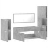 vidaXL Ensemble de meubles de salle de bain 4 pcs gris b&eacute;ton