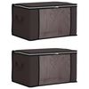 vidaXL Bo&icirc;te de rangement avec fen&ecirc;tre lat&eacute;rale transparente 2 pc