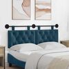 vidaXL T&ecirc;te de lit suspendue Bleu 130 x 55 x 7 cm Velours