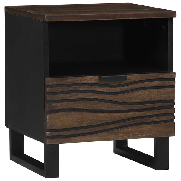 vidaXL Cabinet de chevet avec tiroir 2 pcs Noyer 40 x 33 x 46 cm