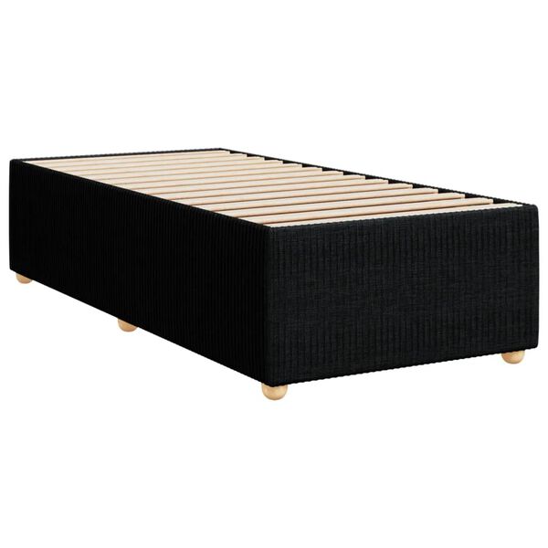 vidaXL Cadre de lit sans matelas noir 90x190 cm tissu