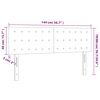 vidaXL T&ecirc;te de lit &agrave; LED Cr&egrave;me 144x5x78/88 cm Similicuir