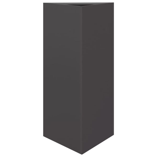 vidaXL Jardini&egrave;re noir triangulaire 40x34,5x70 cm acier