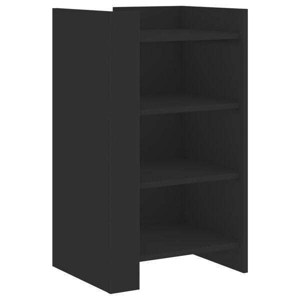 vidaXL Buffet noir 45x35x75 cm bois d&rsquo;ing&eacute;nierie