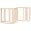 vidaXL Barri&egrave;re pour chiens avec porte 4 panneaux bois de peuplier