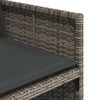 vidaXL Ensemble &agrave; manger de jardin 15 pcs coussins gris r&eacute;sine tress&eacute;e
