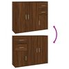 vidaXL Buffet Ch&ecirc;ne marron 91x29,5x75 cm Bois d'ing&eacute;nierie