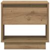 vidaXL Table de nuit avec tiroir 2 pcs Ch&ecirc;ne artisanal 45 x 34 x 44 cm