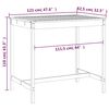 vidaXL Table de jardin gris 121x82,5x110 cm bois massif de pin