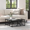 vidaXL Table basse Ch&ecirc;ne noir 70 x 70 x 30 cm Bois d'ing&eacute;nierie