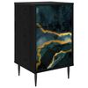 vidaXL Table de chevet WIJHE Ch&ecirc;ne noir 36 x 33 x 61 cm