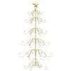 vidaXL Arbre de No&euml;l en m&eacute;tal Dor&eacute; 150 cm Acier rev&ecirc;tu de poudre