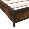 vidaXL Cadre de lit sans matelas chêne fumé 100x200 cm