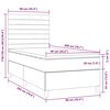 vidaXL Sommier &agrave; lattes de lit et matelas et LED Marron fonc&eacute; 90x200cm