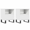 vidaXL Tables de chevet 2 pcs blanc 40x35x50 cm bois d&rsquo;ing&eacute;nierie
