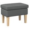 vidaXL Pouf Gris fonc&eacute; 55 x 35 x 41 cm Tissu
