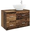 vidaXL Ensemble de mobilier de salle de bain 2 pc Bois ancien