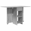vidaXL Table &agrave; d&icirc;ner 115 x 70 x 75 cm Bois d'ing&eacute;nierie Sonoma gris