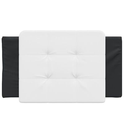 vidaXL Coussin de tête de lit noir et blanc 80 cm similicuir