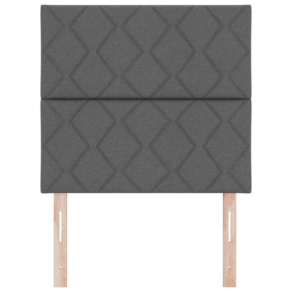 vidaXL T&ecirc;te de lit avec t&ecirc;te de lit Gris fonc&eacute; 100 cm Cuir synth&eacute;tique