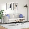vidaXL Coussins de si&egrave;ge 2 pcs Bleu denim &Oslash;40 x 13 cm tissu