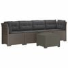 vidaXL Canap&eacute; de jardin 4 places avec coussins look rotin PP