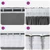vidaXL Rideaux en velours 2 pcs Gris 260 x 140 cm Velours