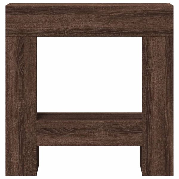 VidaXL Cadre de chemin&eacute;e ch&ecirc;ne marron 81x18x82 cm bois d'ing&eacute;nierie