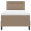vidaXL Lit &agrave; ressorts avec matelas Cappuccino 100 x 200 cm Simili cuir