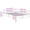 vidaXL Cadre de lit sans matelas noir 140x190 cm bois d'ing&eacute;nierie
